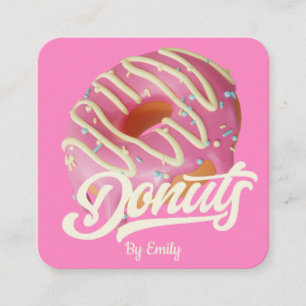 Donuts Bakery Square Business Card Quadratische Visitenkarte