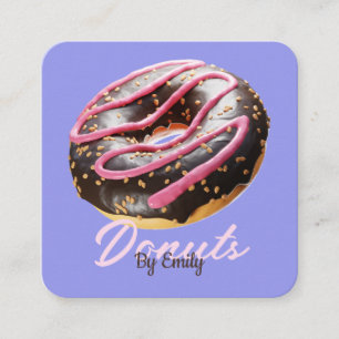 Donuts Bakery Square Business Card Quadratische Visitenkarte
