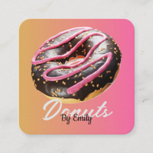 Donuts Bakery Square Business Card Quadratische Visitenkarte