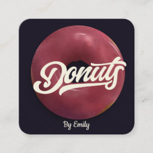 Donuts Bakery Square Business Card Quadratische Visitenkarte