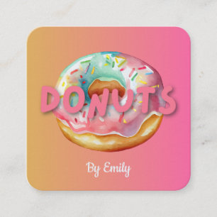 Donuts Bakery Square Business Card Quadratische Visitenkarte