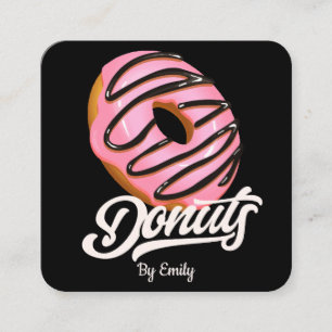 Donuts Bakery Square Business Card Quadratische Visitenkarte