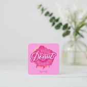Donuts Bakery Square Business Card Quadratische Visitenkarte (Stehend Vorderseite)