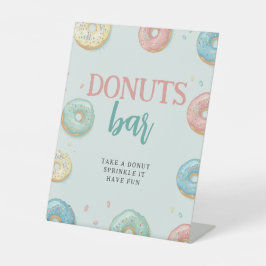Donuts Bar Niedlich Mint Green Baby Dusche Eigenma Sockelschild