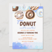 Donuts Birthday Boy Einladung (Vorderseite)