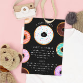 Donuts Black Baby Shower Einladung