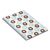 Donuts Blue Stripes-Muster-Notebook Notizblock (Rechte Seite)