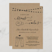 Donuts & Brew, nachdem ich Empfang nur Elopement Einladung (Vorne/Hinten)
