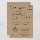 Donuts & Brews bevor ich Paare Brautparty Einladung (Vorne/Hinten)