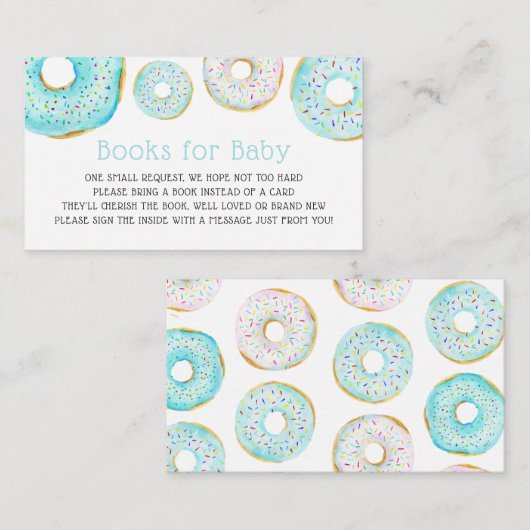 Donuts Bücher für die Beipackkarte für Kinder Begleitkarte (Vorne/Hinten)