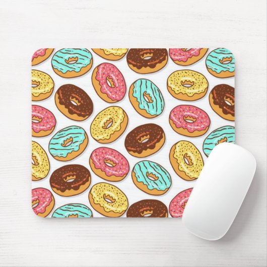 Donuts bunt Donut Futter Sprinklen Schokolade Foo Mousepad (Mit Mouse)