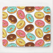 Donuts bunt Donut Futter Sprinklen Schokolade Foo Mousepad (Vorne)