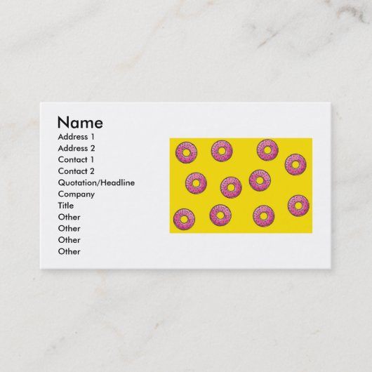 Donuts Business Card Visitenkarte (Vorderseite)