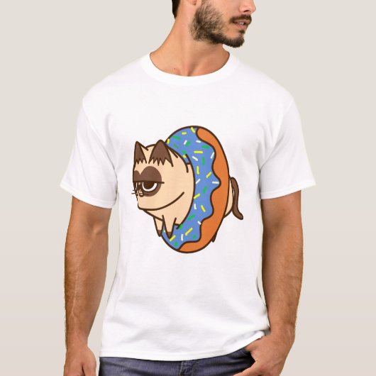 Donuts Cats blue T-Shirt (Vorderseite)