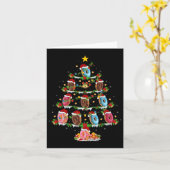 Donuts Christmas Tree Lights Funny Fast Food Donut Karte (Gelbe Blume)