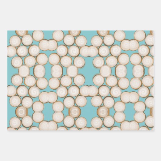 DONUTS CINNAMON WIRBEL und SKETCHY-BLUME Geschenkpapier Set (Vorderseite 3)