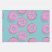 DONUTS CINNAMON WIRBEL und SKETCHY-BLUME Geschenkpapier Set (Vorderseite)