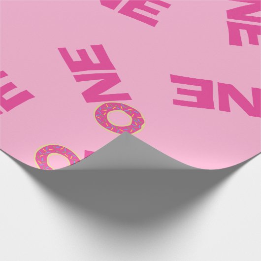 Donuts Colorful Doughnut1st Birthday Party Thema Geschenkpapier (Ecke)