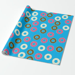 Donuts Colorful Doughnut1st Birthday Party Thema Geschenkpapier