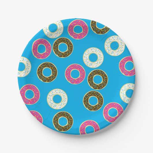 Donuts Colorful Doughnut1st Birthday Party Thema Pappteller (Vorderseite)