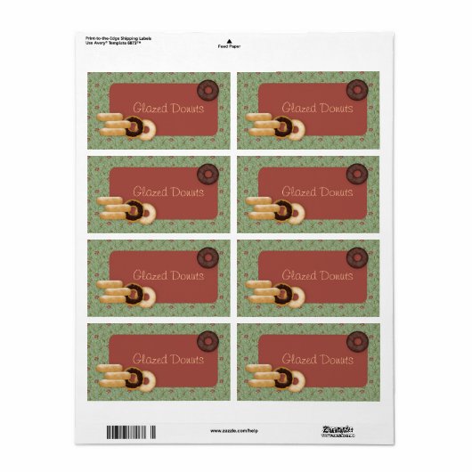 Donuts Custom Product Labels (Vorne)