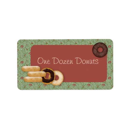 Donuts Custom Product Labels Adressaufkleber (Vorne)