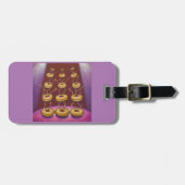 Donuts Dancing Whimsical Doughnut Zeichen Gepäckanhänger (Vorderseite horizontal)