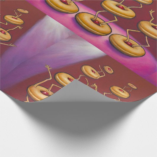 Donuts Dancing Whimsical Doughnut Zeichen Geschenkpapier