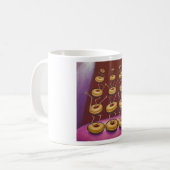 Donuts Dancing Whimsical Doughnut Zeichen Kaffeetasse (Vorderseite Links)