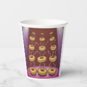 Donuts Dancing Whimsical Doughnut Zeichen Pappbecher (Vorderseite)