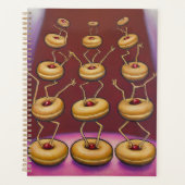 Donuts Dancing Whimsical Doughnut Zeichen Planer (Vorderseite)