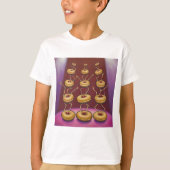 Donuts Dancing Whimsical Doughnut Zeichen T-Shirt (Vorderseite)