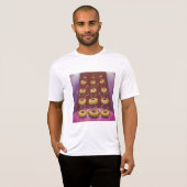 Donuts Dancing Whimsical Doughnut Zeichen T-Shirt (Vorne ganz)