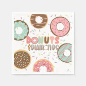 Donuts & Diamonds Brautparty Napkin Serviette (Vorderseite)