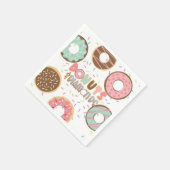 Donuts & Diamonds Brautparty Napkin Serviette (Ecke)