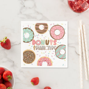 Donuts & Diamonds Brautparty Serviette