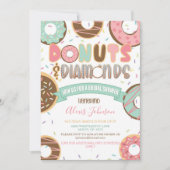 Donuts & Diamonds Bridal Dusche Einladung (Vorderseite)