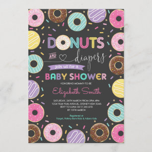 Donuts & Diapers Doughnut Baby Showboard Einladung