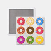 Donuts Donuts und Donuts Magnet (Vorderseite/Rückseite)
