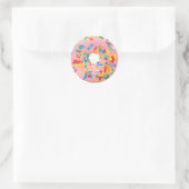 Donuts Doughnut Runder Aufkleber (Tasche)