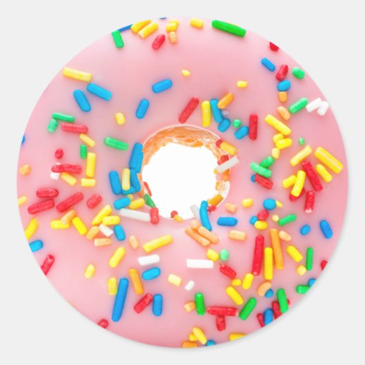 Donuts Doughnut Runder Aufkleber (Vorderseite)