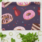 Donuts Druck Geschirrtuch (Gefaltet)