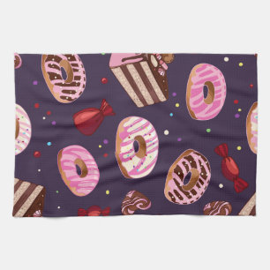 Donuts Druck Geschirrtuch