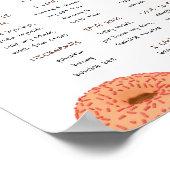 Donuts Erster Geburtstag Meilenstein Geburtstag Poster (Ecke)