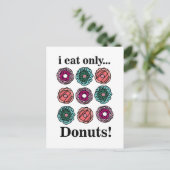Donuts Esse Ich Nur Donuts Postkarte (Stehend Vorderseite)