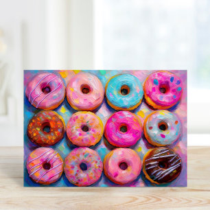 Donuts Farbenfrohe moderne Abstrakte Kunst Karte