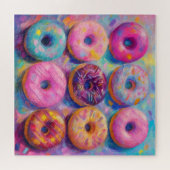 Donuts Farbenfrohe moderne Abstrakte Kunst Puzzle (Horizontal)