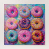 Donuts Farbenfrohe moderne Abstrakte Kunst Puzzle (Vertikal)