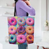 Donuts Farbenfrohe moderne Abstrakte Kunst Tasche