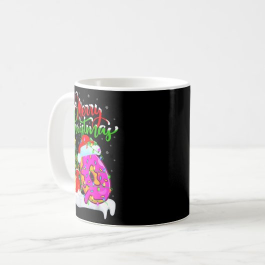Donuts Food Lover Xmas Decorations Santa Donuts Ch Kaffeetasse (Vorderseite Links)